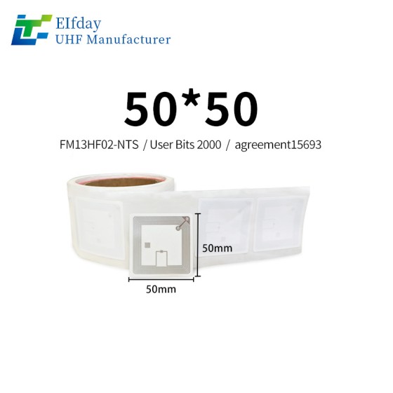 13.56MHz NFC  Management Tag 50*50mm and Round 25mm High-Frequency Recognition Tear-Resistant Film